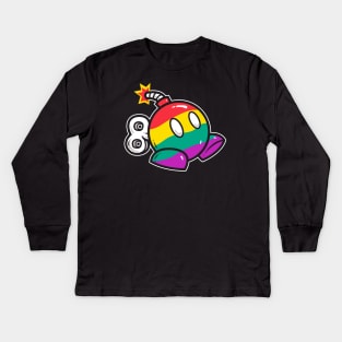 Rainbow Bomb Kids Long Sleeve T-Shirt